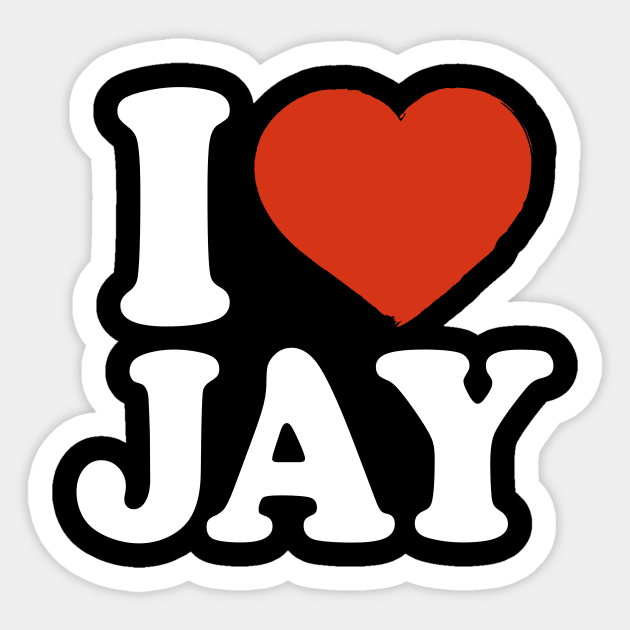 I Love Jay Sticker by Saulene